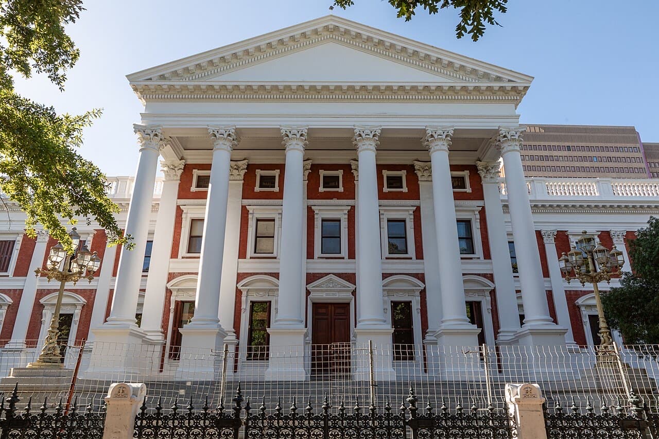 The Parliament of South Africa building in Cape Town